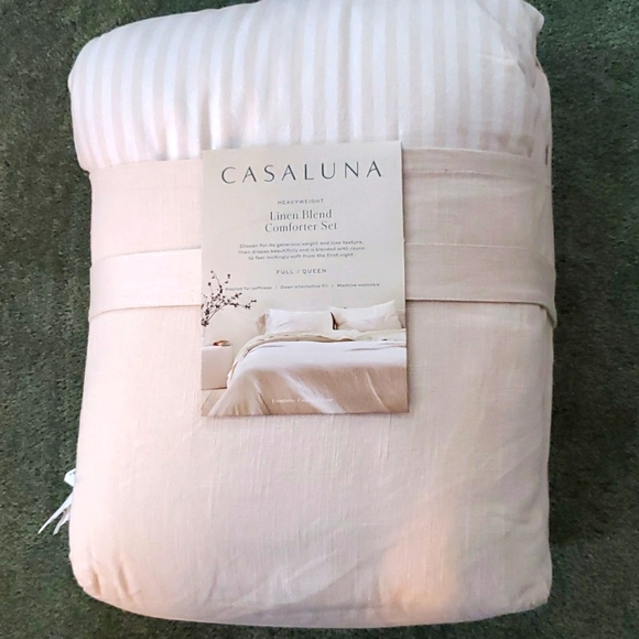 Casaluna Bedding Casaluna Heavyweight Linen Blend Comforter Set